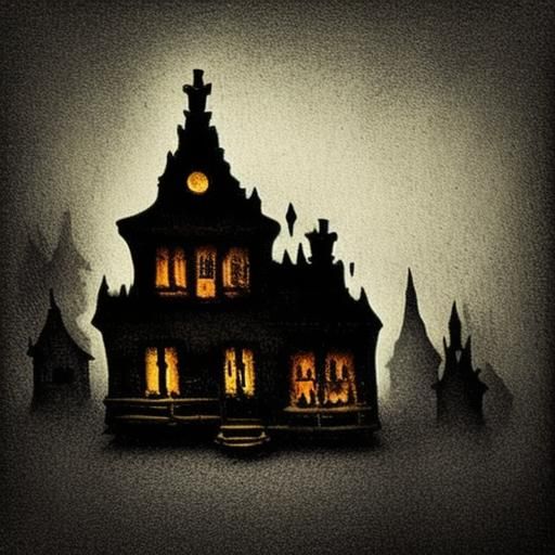 <lora:Nightmare Engine V2:1.0> Silhouette of a lost tea hous...