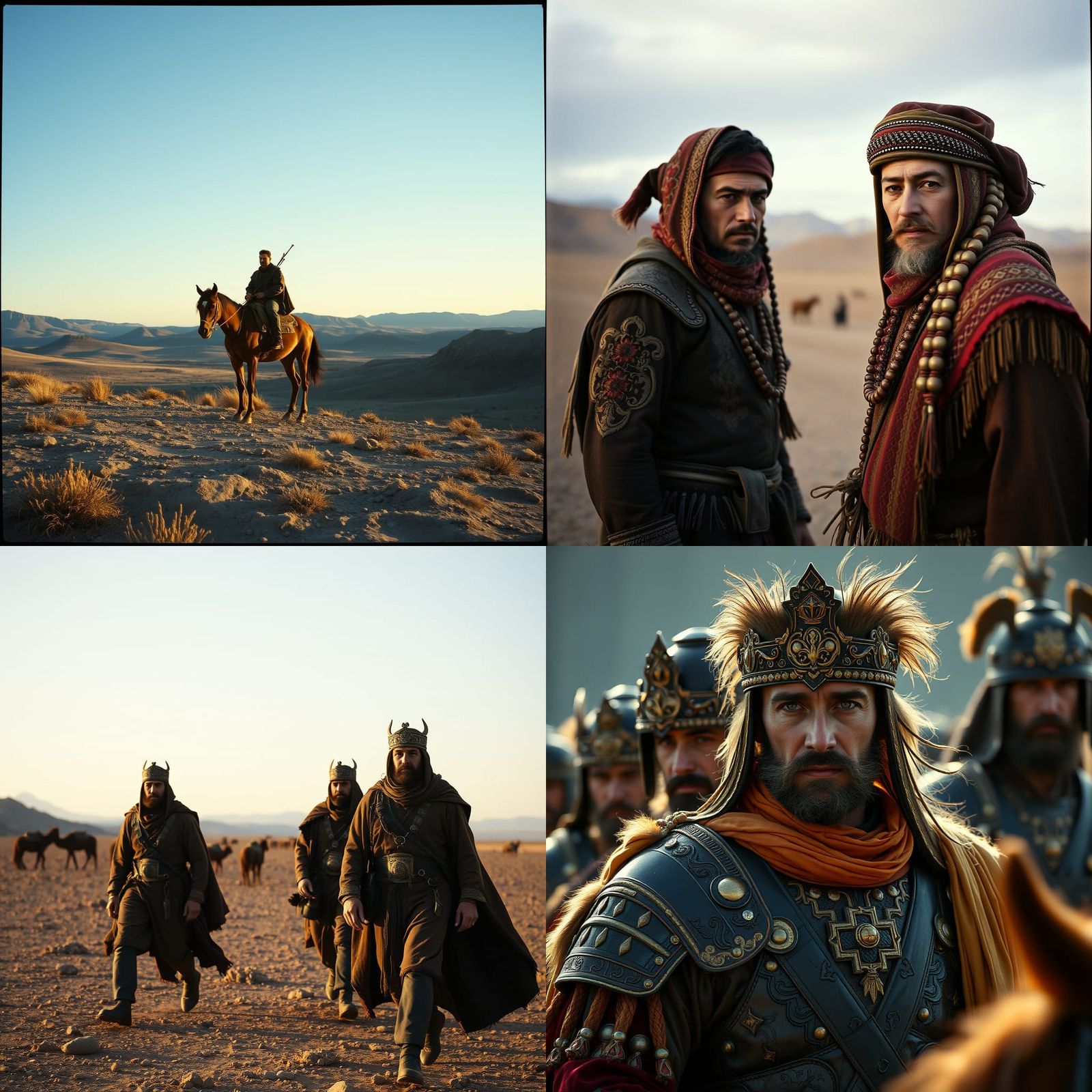 Nomadic Turks in the 900s: Cinematic Film Still
