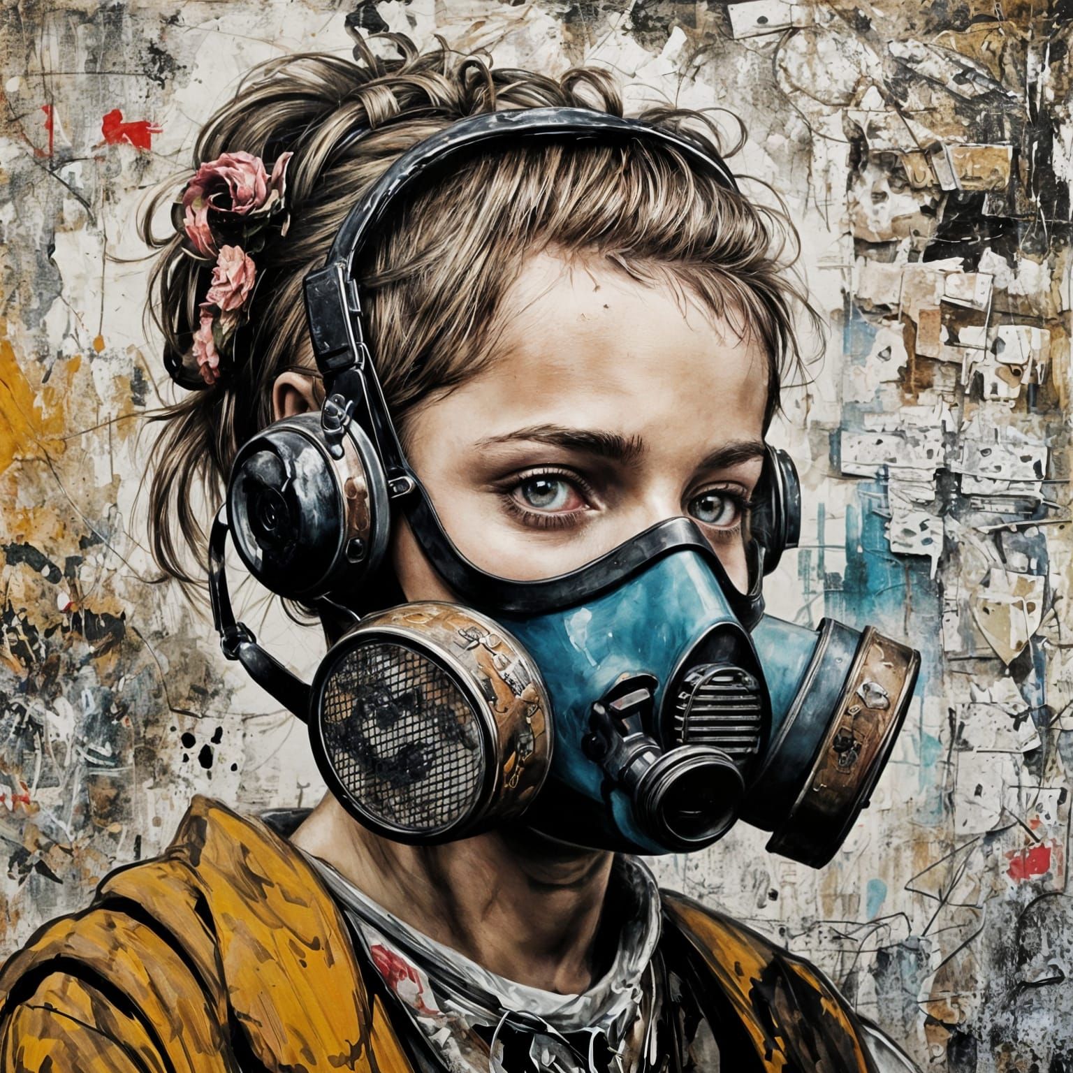 Streets of Rebellion: Young Victorian in Banksy Style