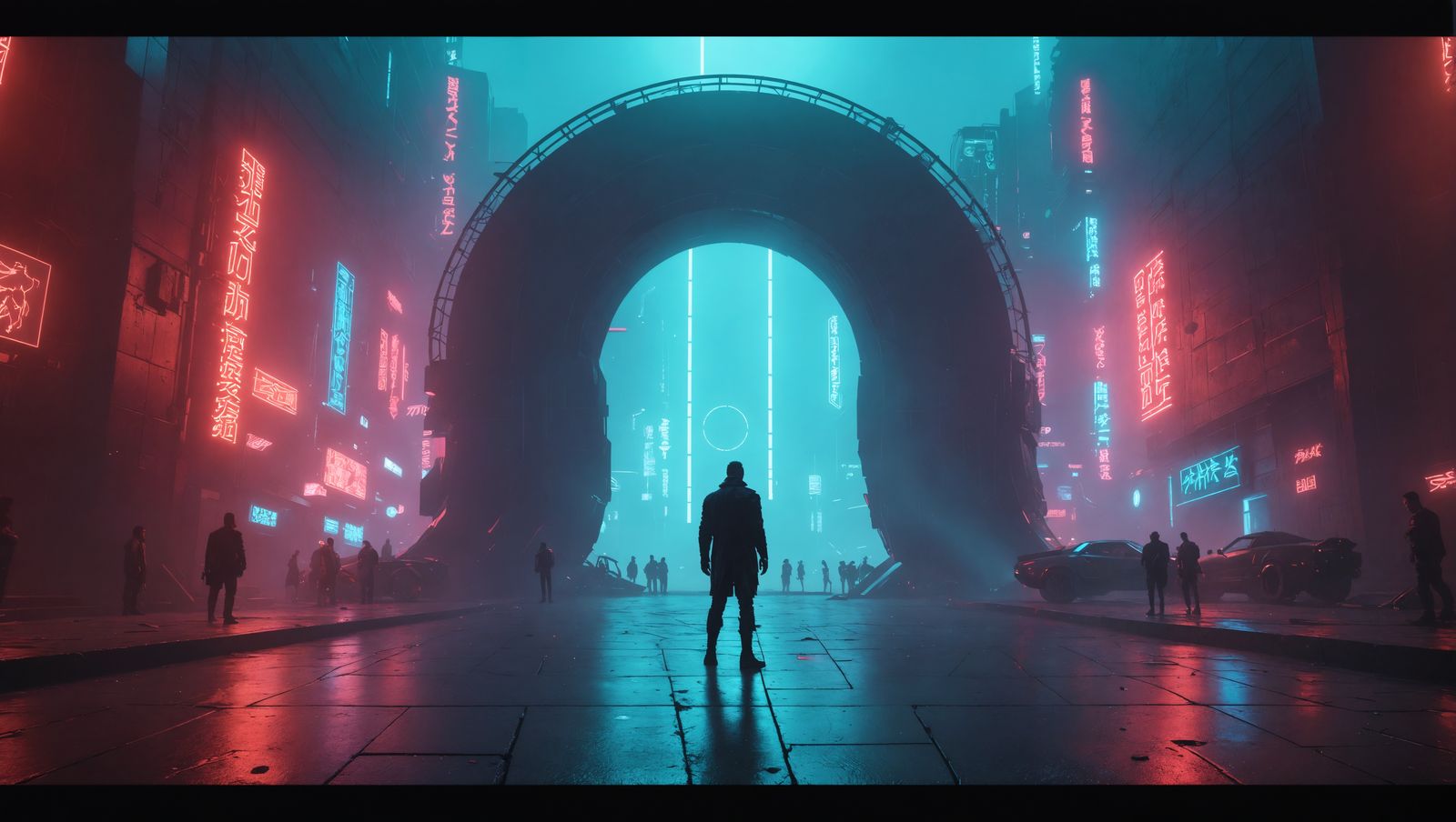 Cyberpunk Dreams in Neon Haze