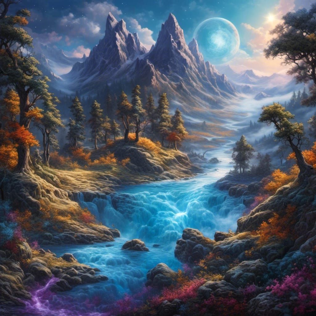 Ice Queen Engulfed in Crystal: Alcohol Ink Art