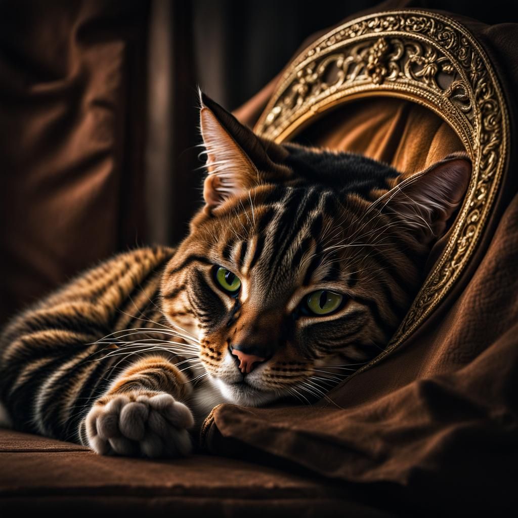 Tabby Cat Named Mayhem in Heaven