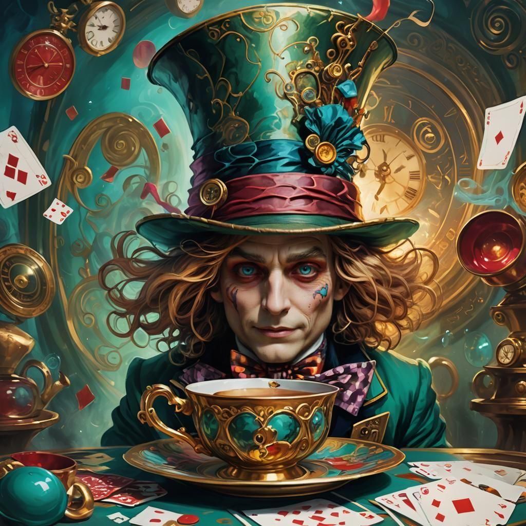 Wonderland Mad Hatter Detailed Matte Painting