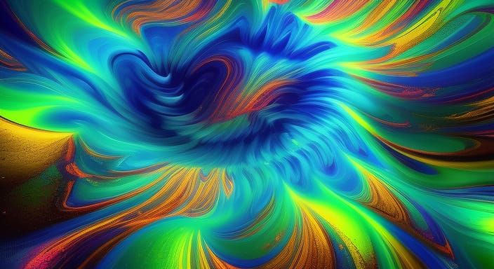 Illuminated Maelstrom: Digital Fantasy Art in Vivid Colors