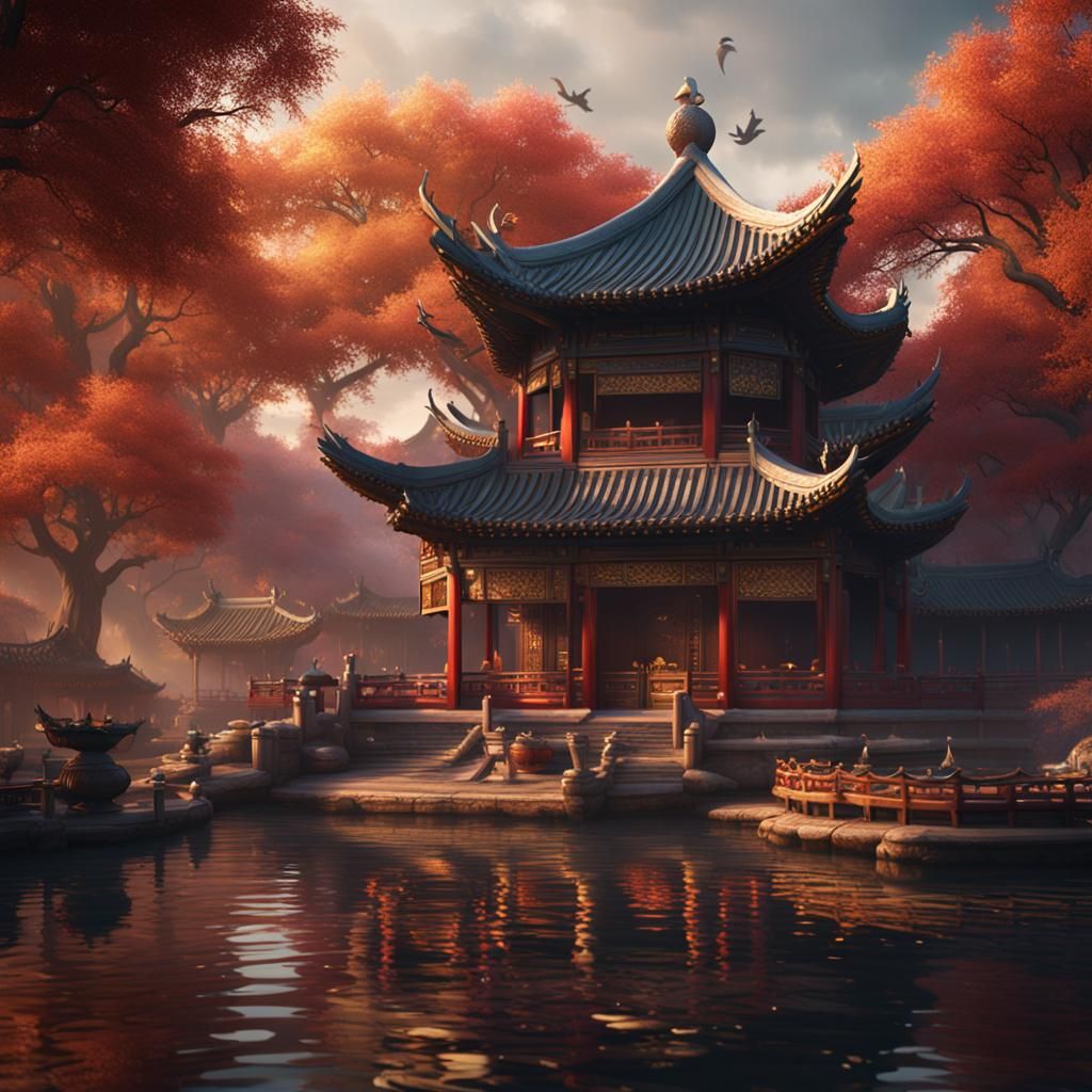 Detailed Peking Duck Matte Painting