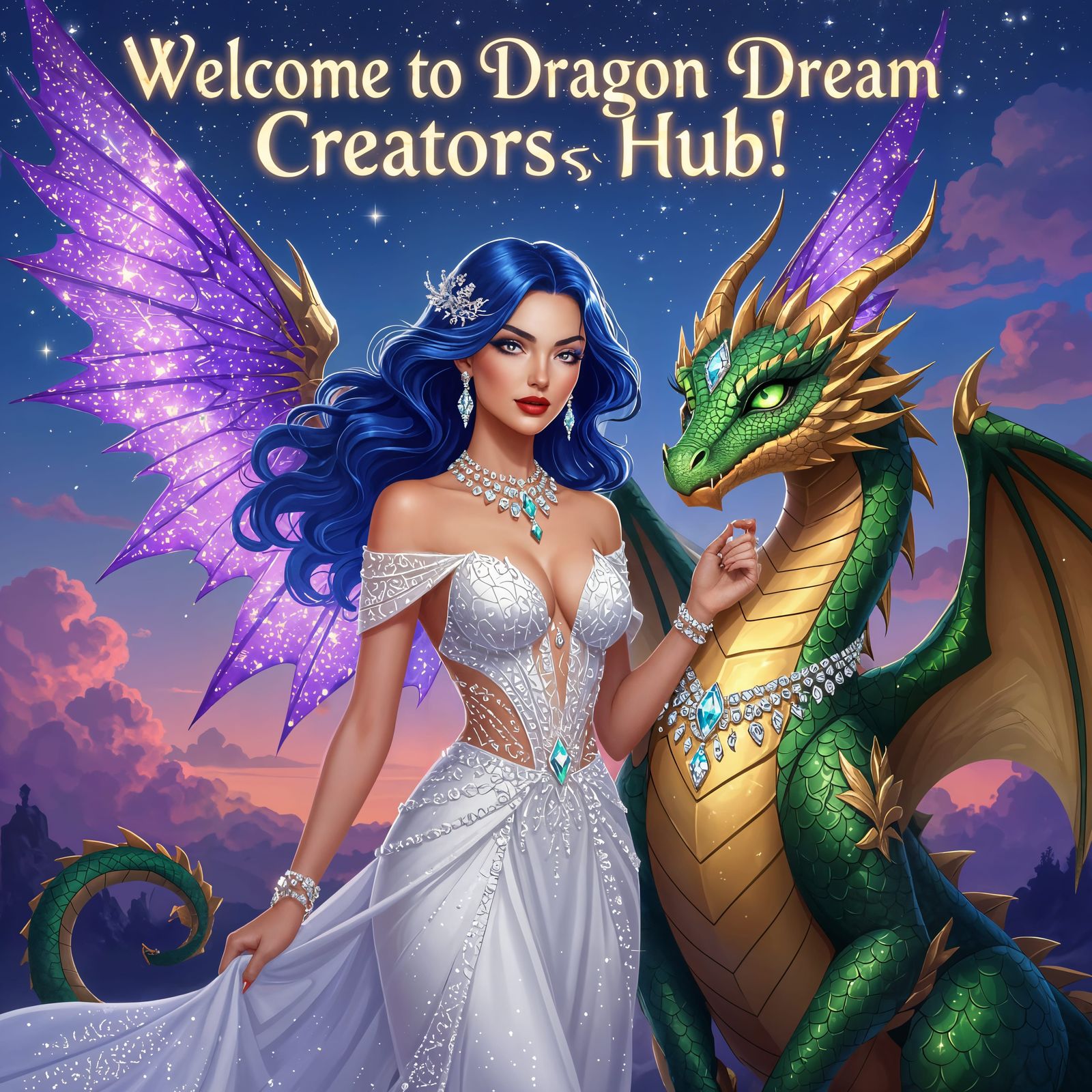 Dragon Dream Creators Hub in Art Nouveau Style