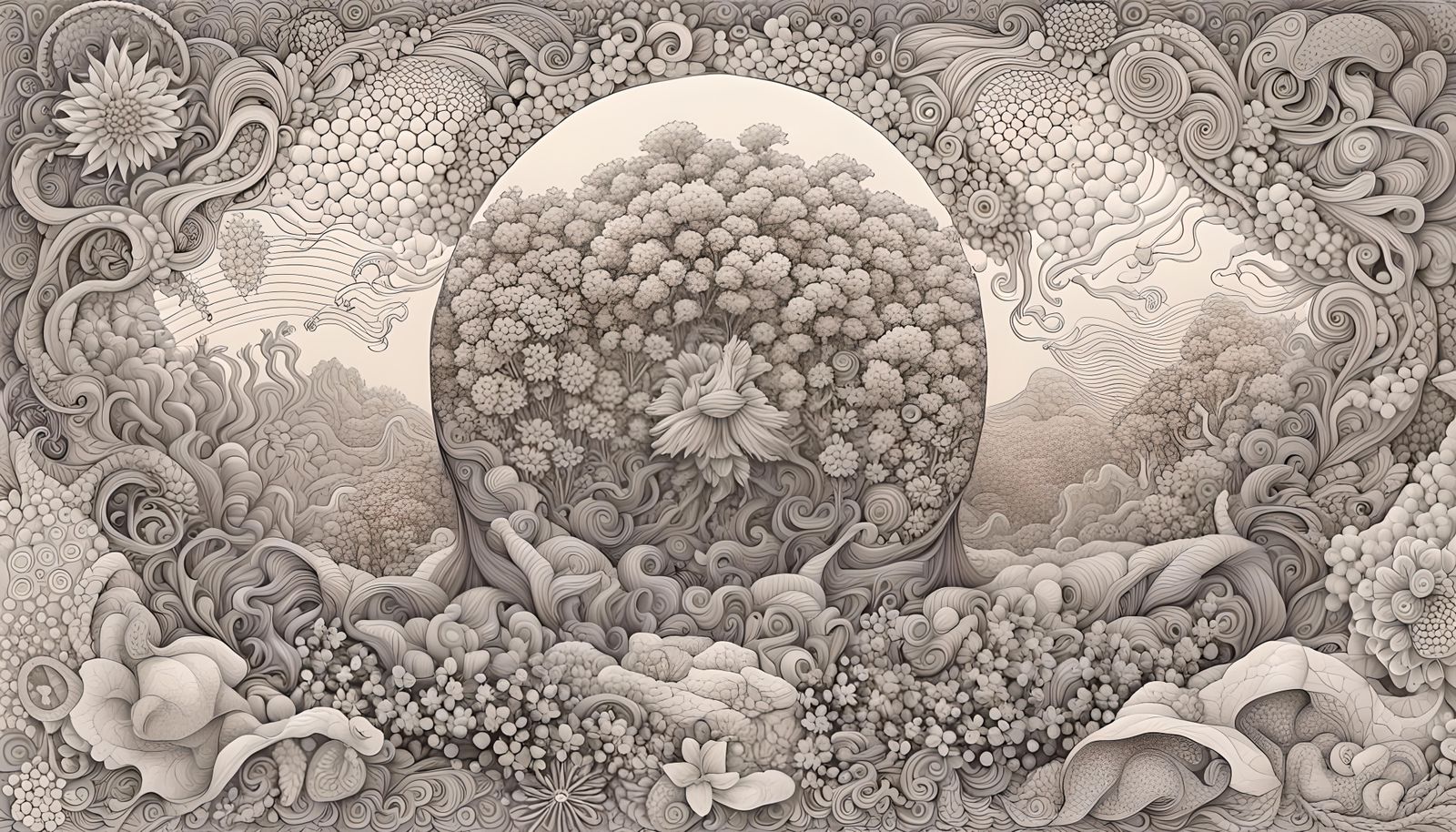 Quantum Zentangle: Anthropometry Flora in Fraktile Wave