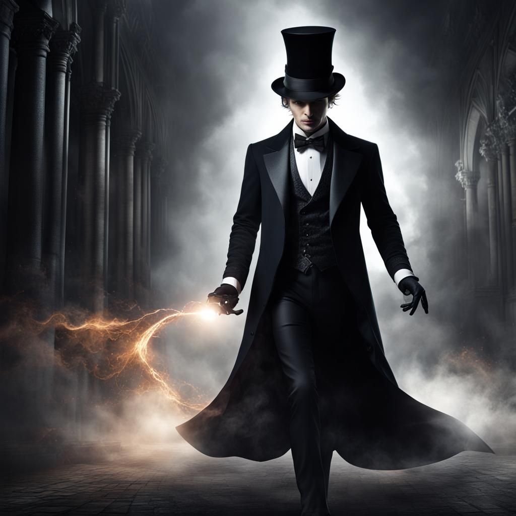 Elegant Gothic Magician in Ultra HD Resolution