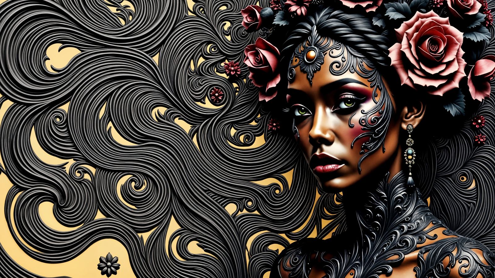 Elegant Fashion in Iridescent Hues