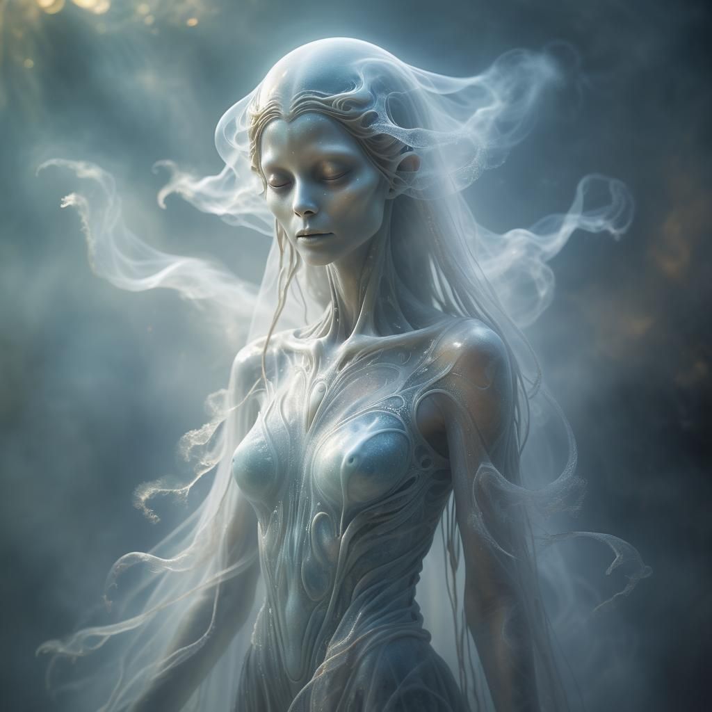 Dreamlike Alien Spirits in Surrealist Style