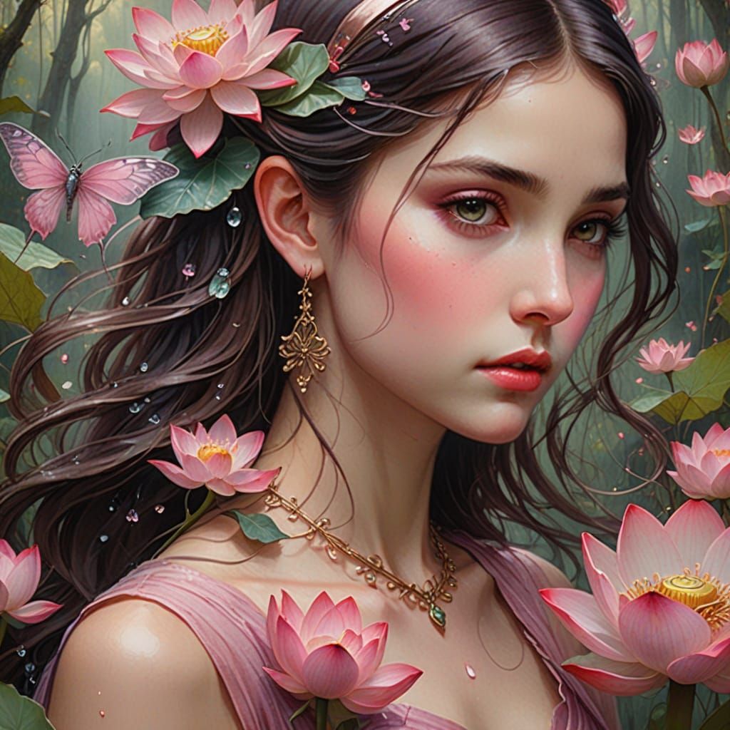 Whimsical Fairy in a Pastel Paradise