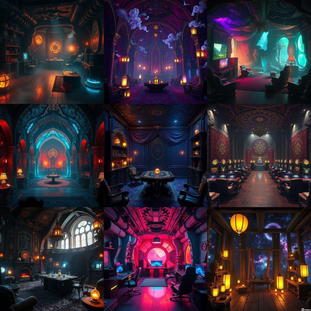 Epic Fantasy Gaming Lair in Stunning 8K Resolution