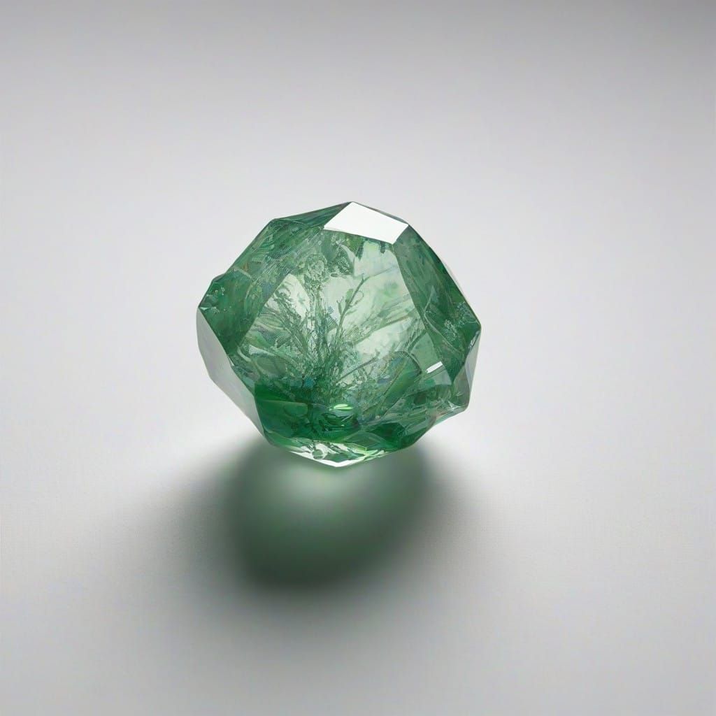 Luxuriant Green Aventurine Crystal in Photorealistic Detail