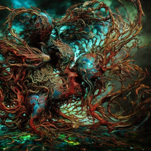 Surreal Nightmare Diorama in Photorealistic Style