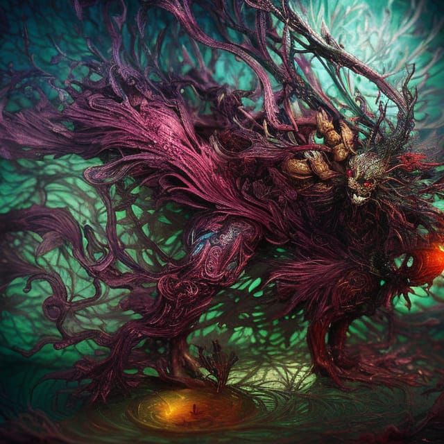 Surreal Nightmare Diorama in Photorealistic Style