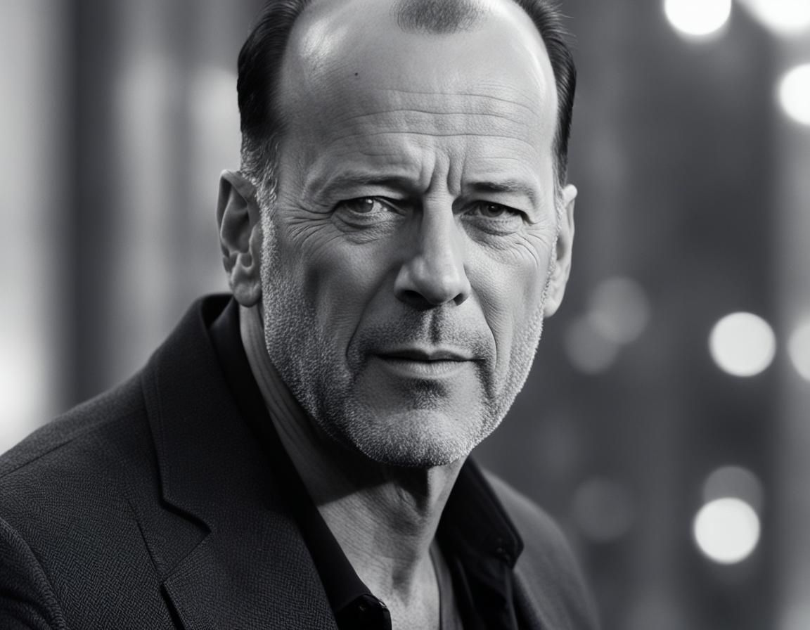 Young Bruce Willis in Moonlighting Style Photo