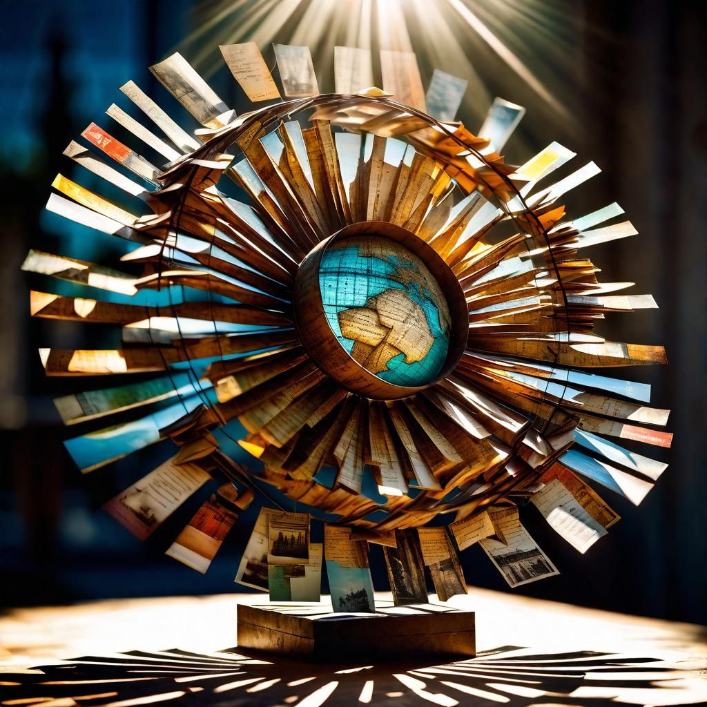 Postcard Sculpture with Dynamic Lighting