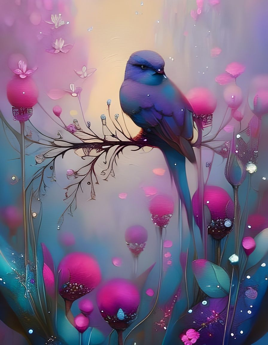 Dreamy Birdhouse with Glittering Fairytale Style