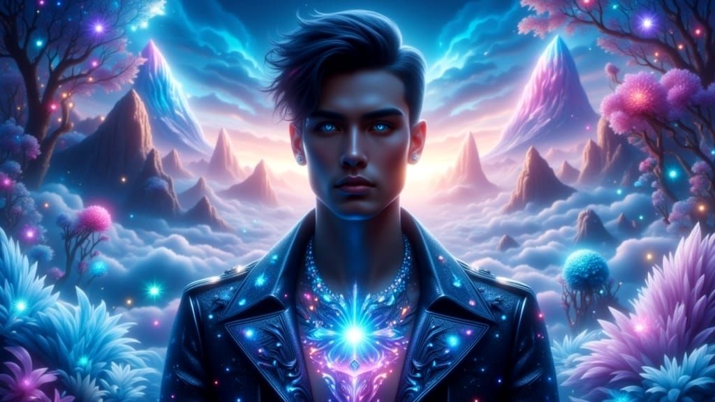 Ethereal Dreamscape with Vibrant Patterns and Soft Light