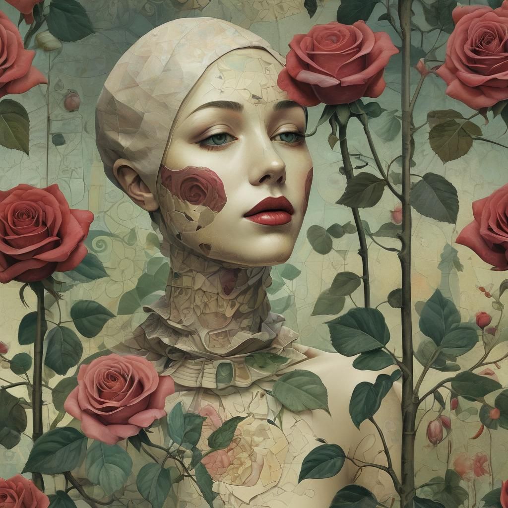 Poisonous Rose in Surrealist Style