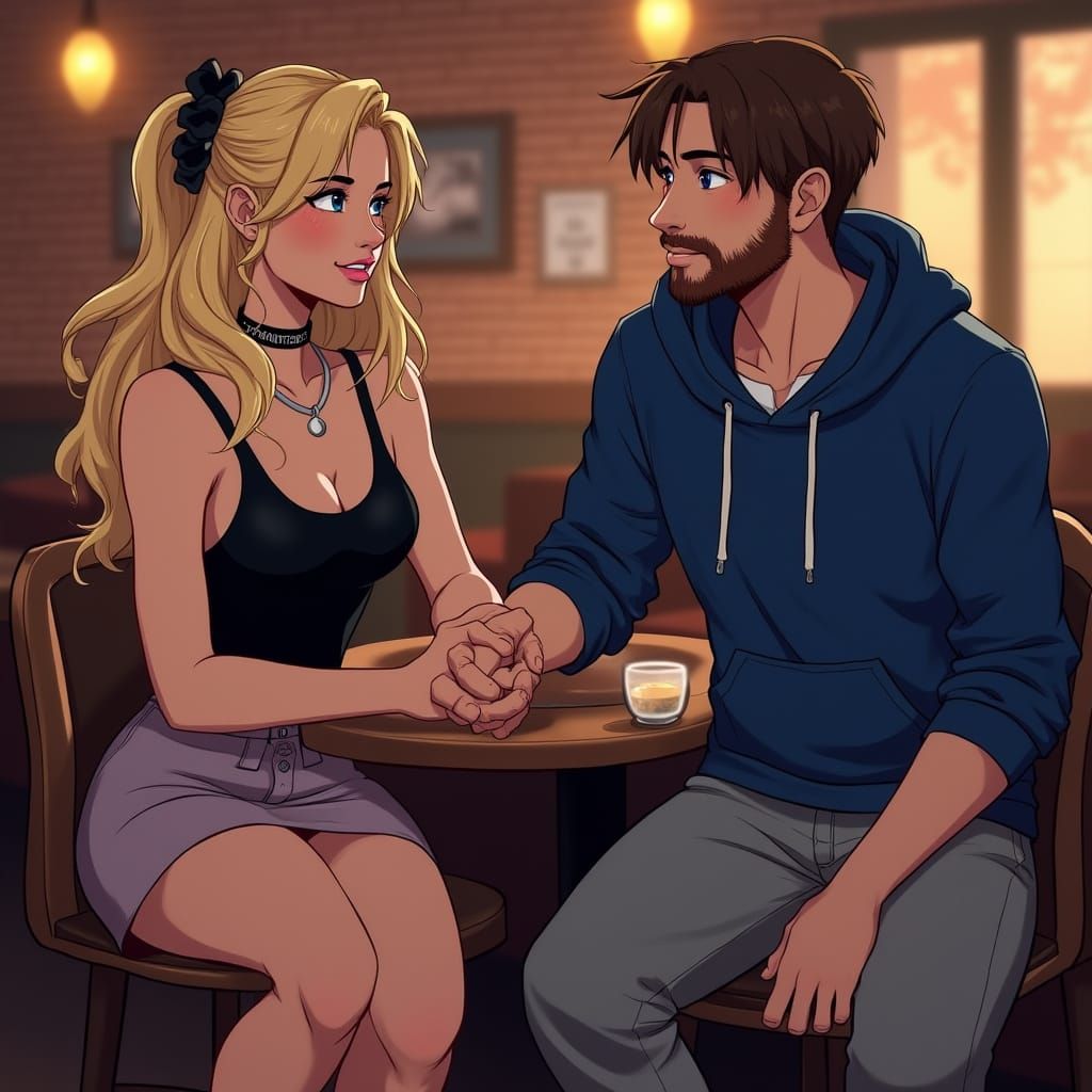 Lydia and Ryne on a Posh Date in a Southern BBQ Restaurant