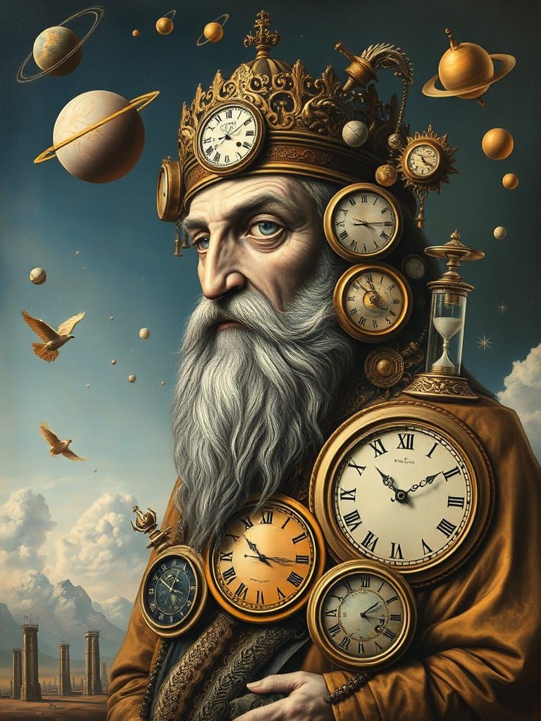 Time God Unraveled in Whimsical Clockwork Chaos