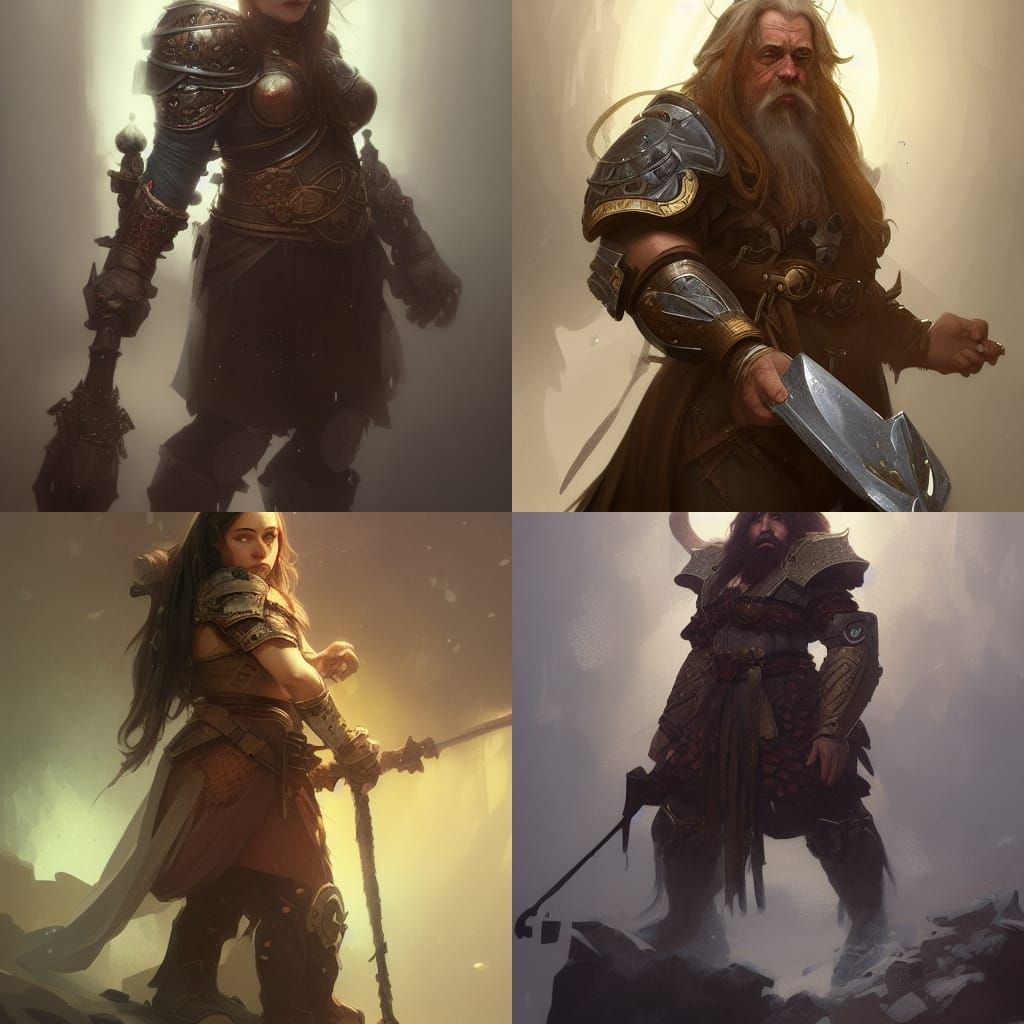 Fantasy Dwarf Portrait in Mountain Halls