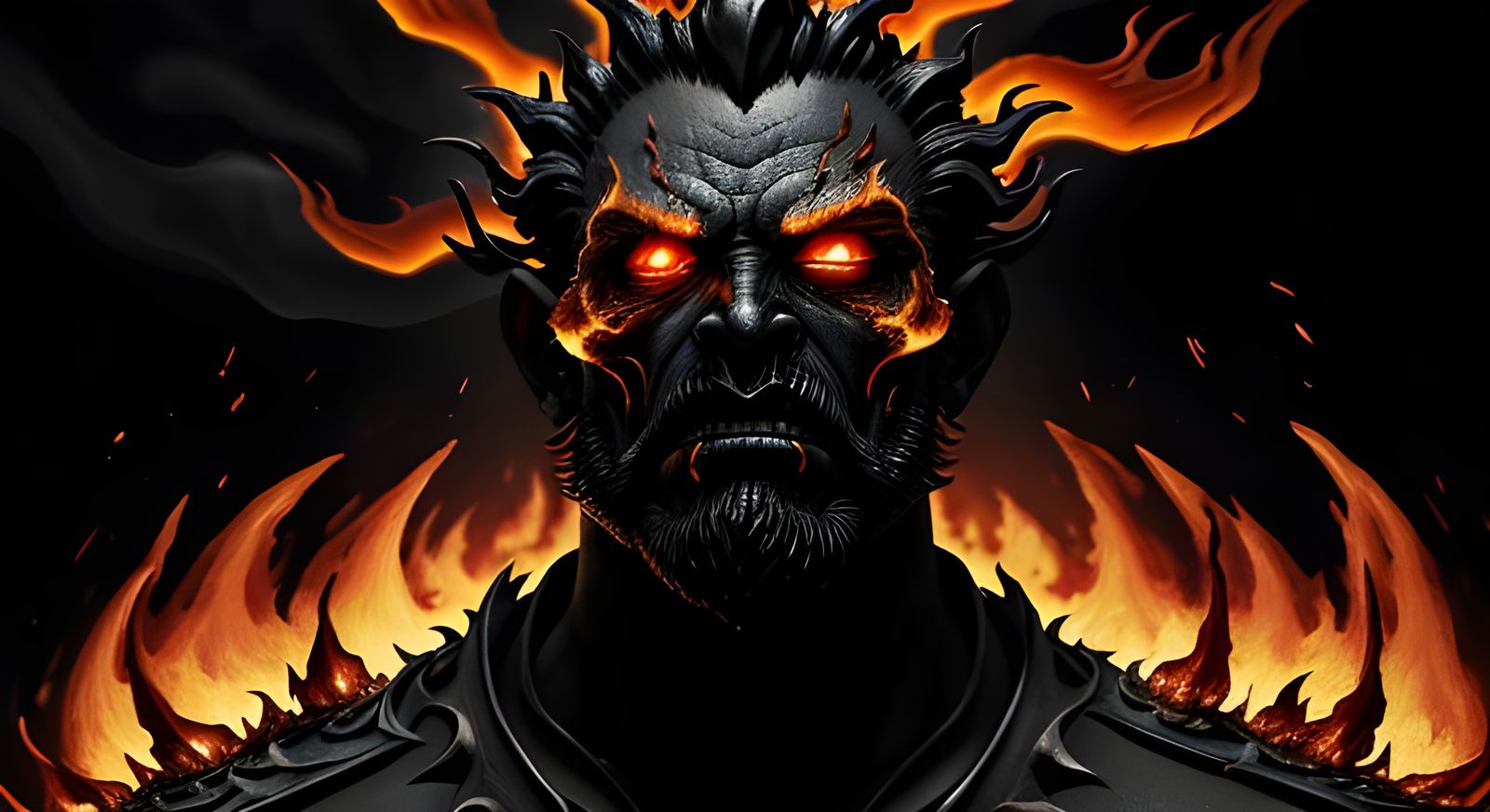 Infernal Lord Gorath in a Smoldering Wasteland