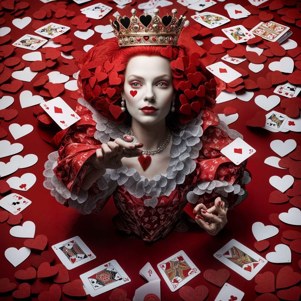 Queen of Hearts as 3D Digital Painting