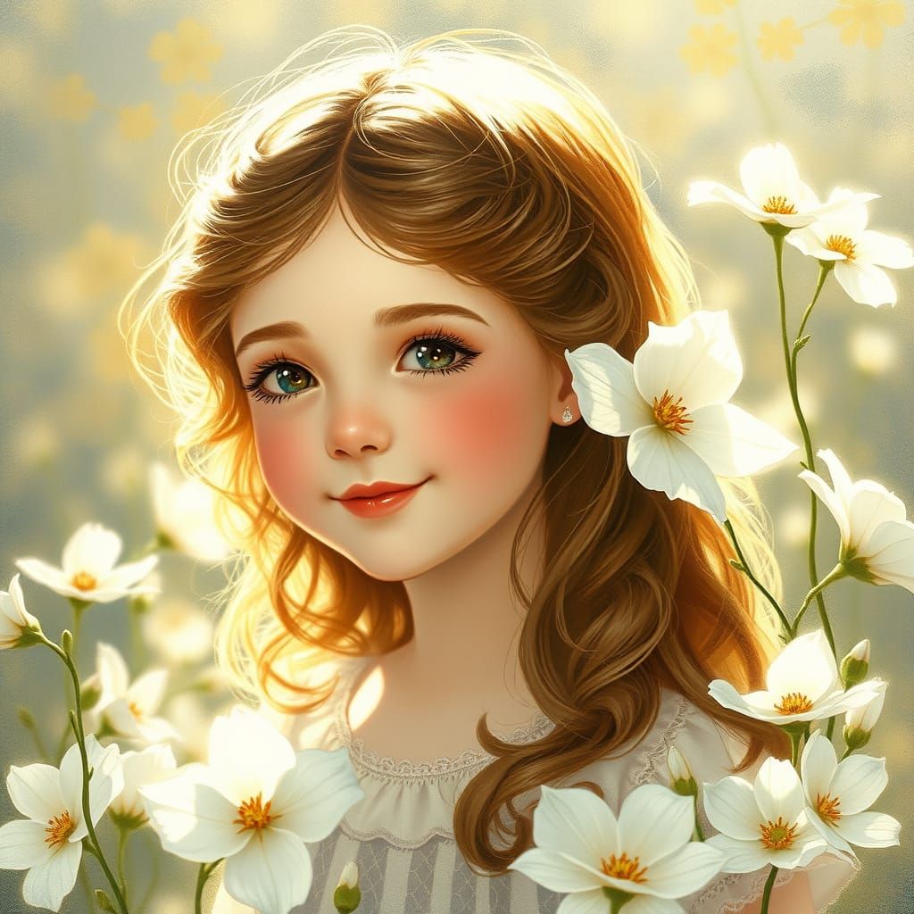 Whispers of Innocence in Soft Bloom
