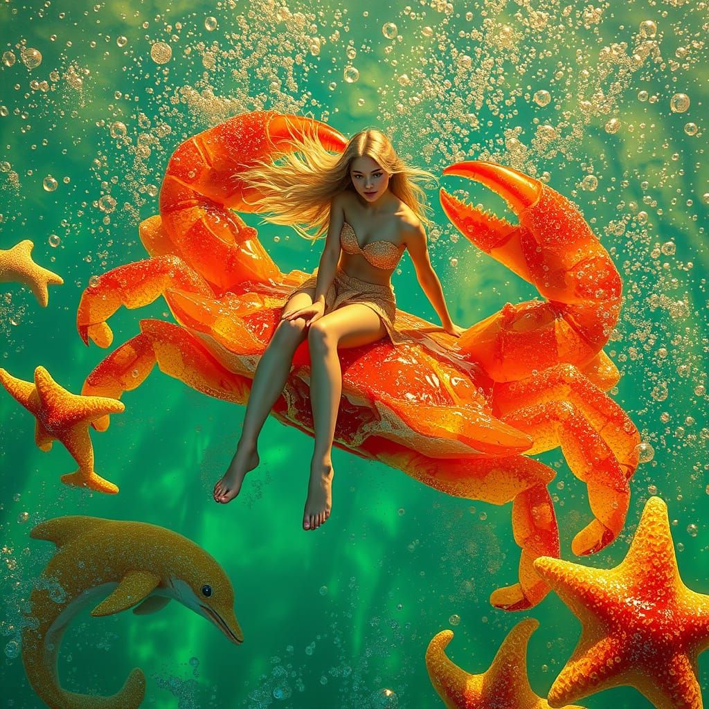 Gummy Crab Rider in a Soda Sea