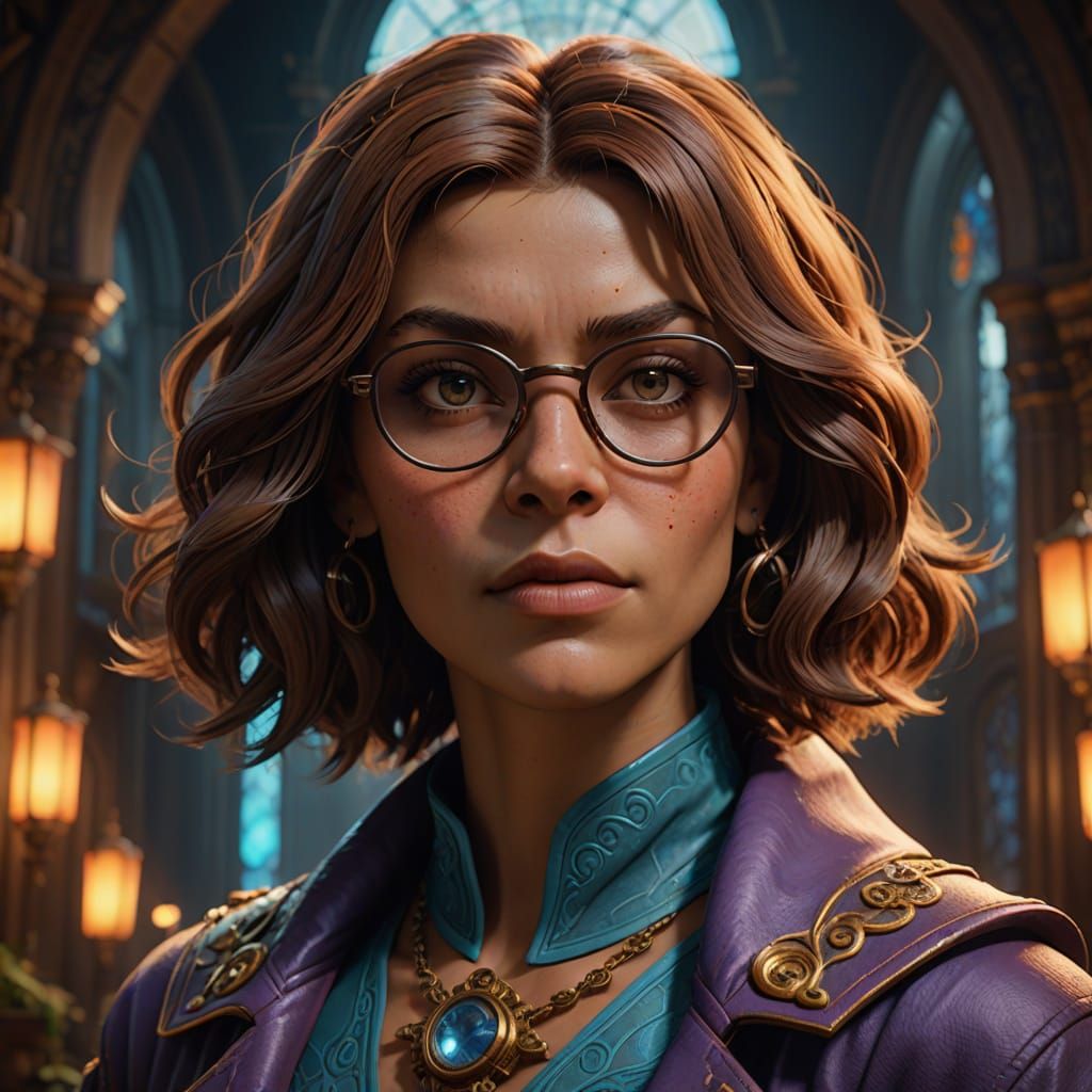 Ethereal Portrait of Evil Thelma in Scooby-Doo's Guise, Insp...