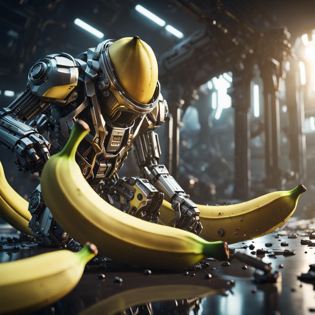 Banana Cannibalism: Futuristic Sci-Fi Rendering