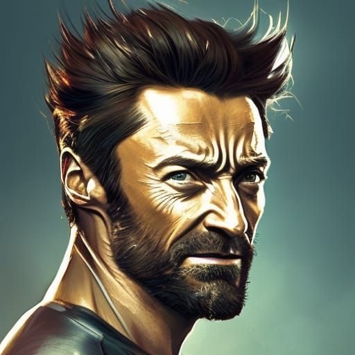 Wolverine Portrait by Greg Rutkowski and Alphonse Mucha