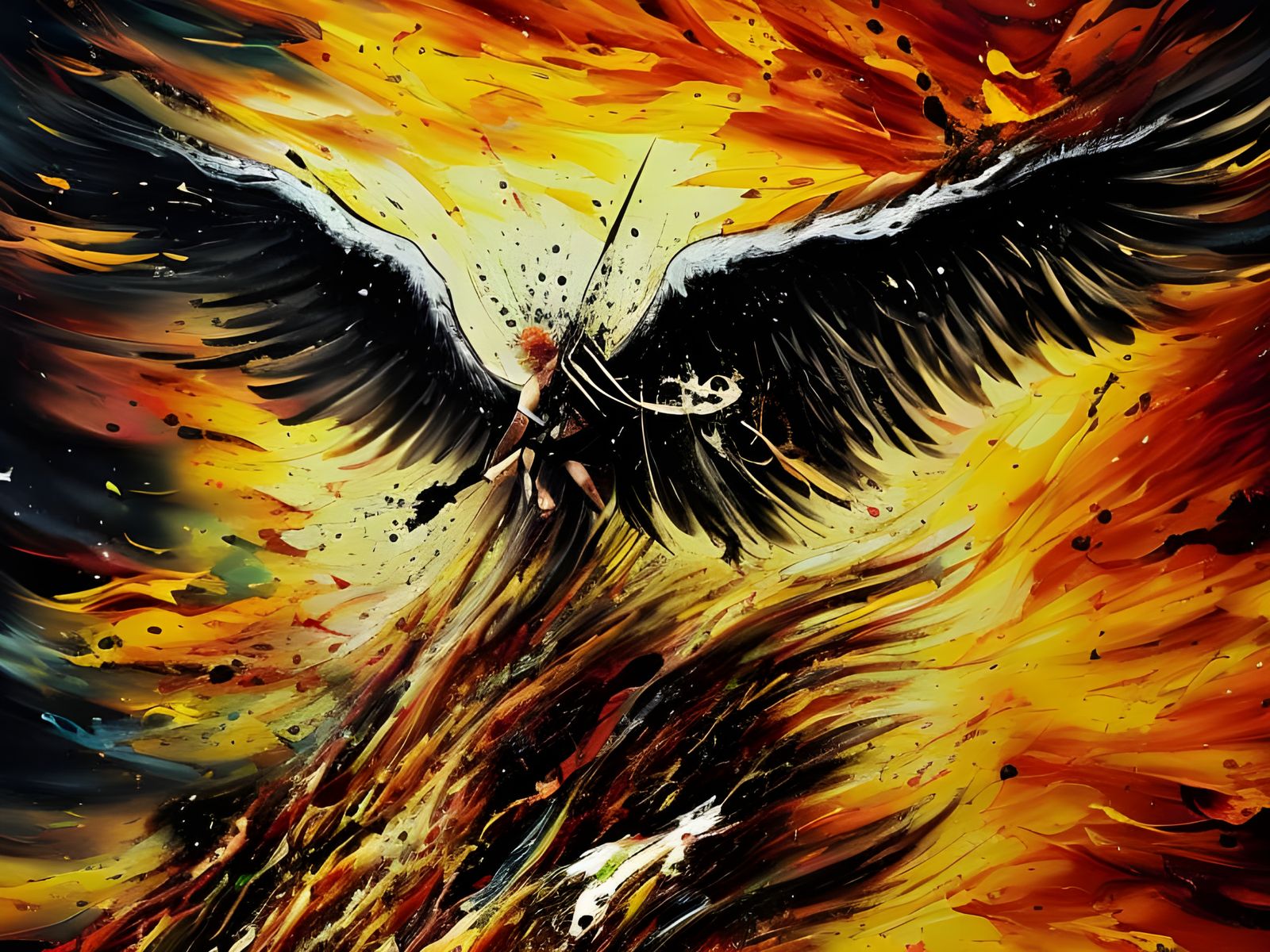 Icarus' Descent: A Rococo Speed Painting in Space