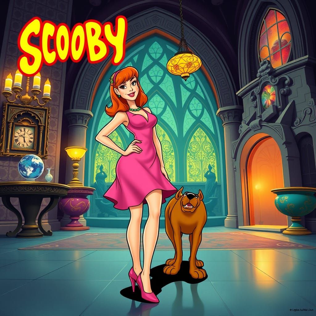 Daphne in Art Deco Style, Vibrant Colors