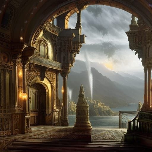 Epic Room View: Dramatic Digital Matte Painting