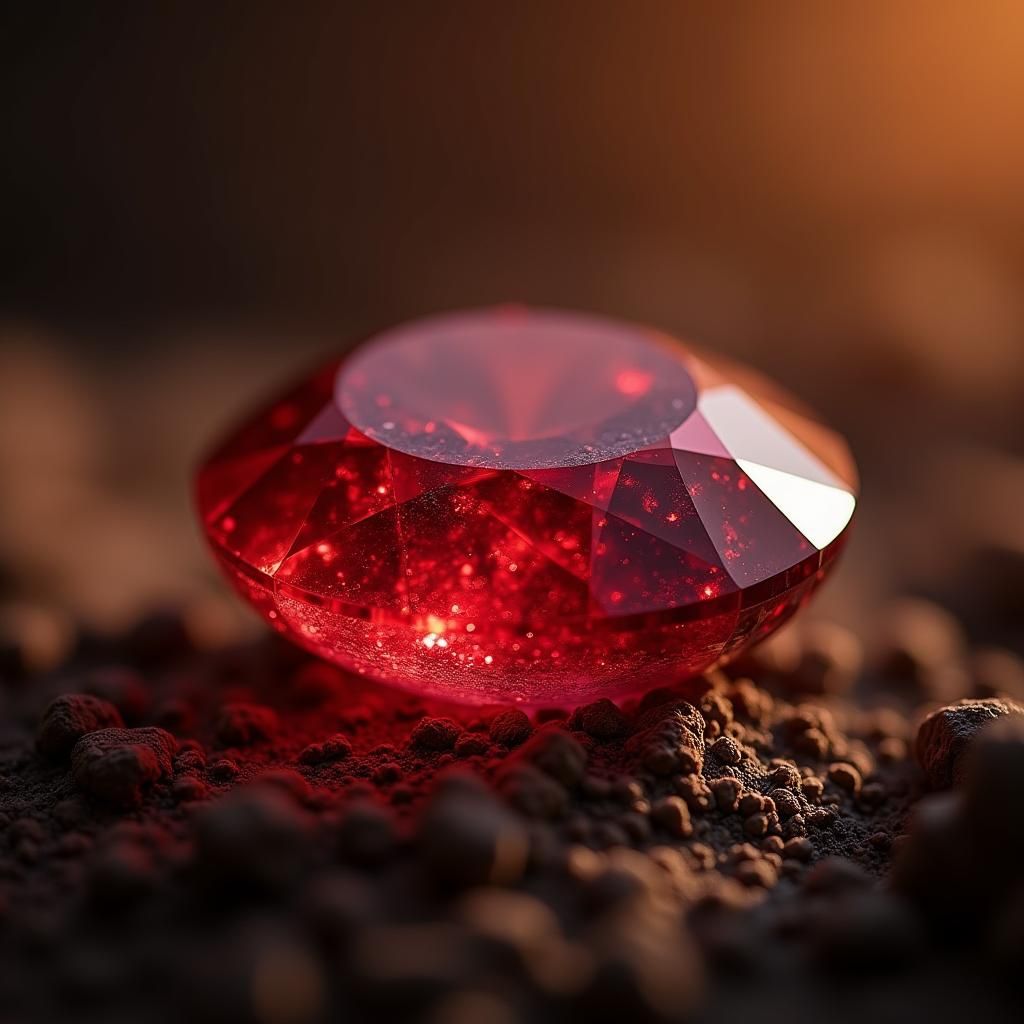 The gem journal is brilliant carmine. It can also be found in shades of saffron, umber, and blood-red. It is extremely r...