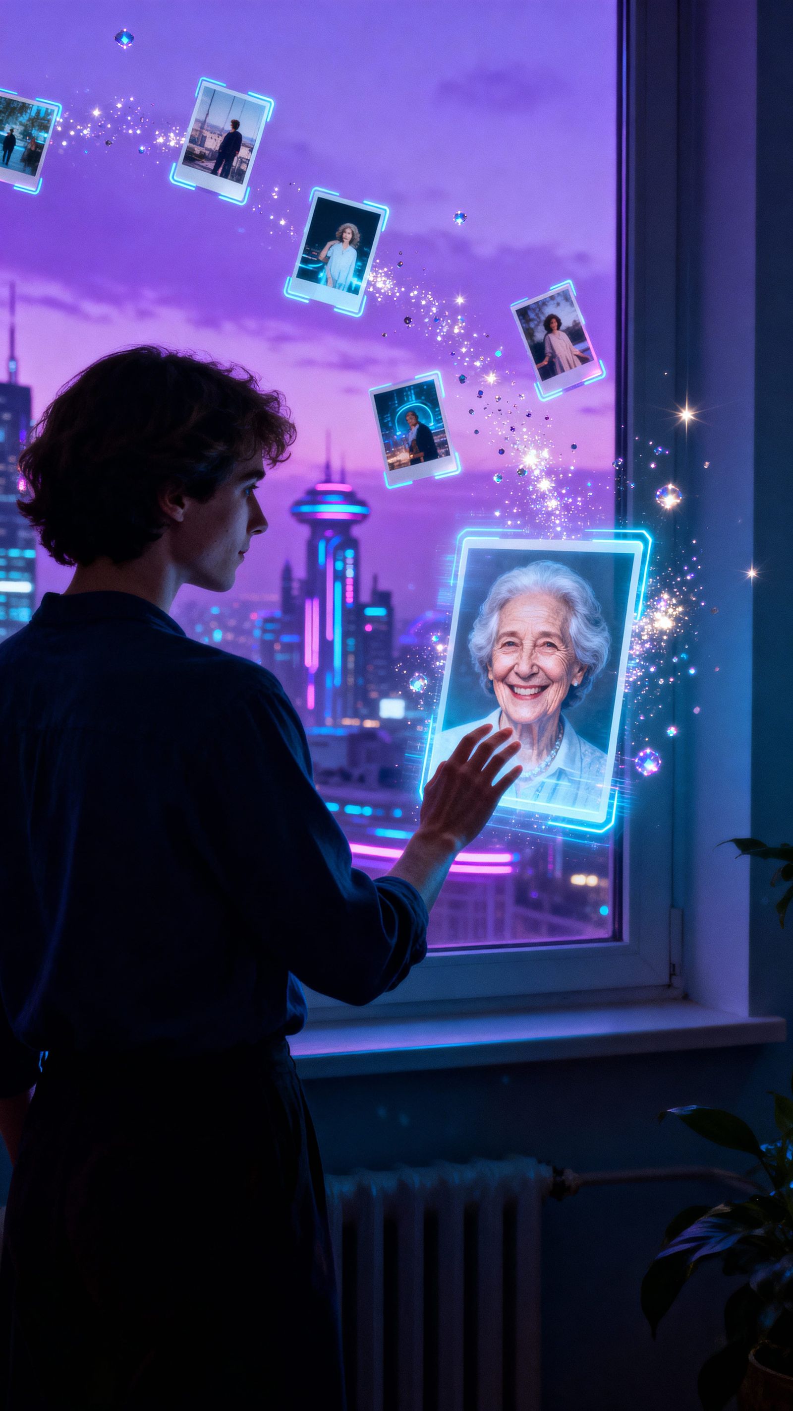Remembering the Future: Neon Room with Holographic Memories