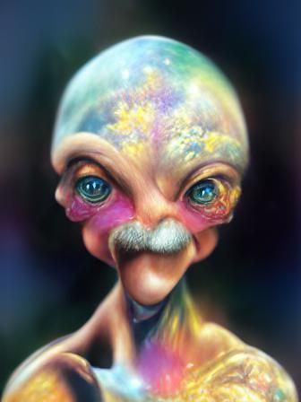 Alien Mindfulness Professor in Classroom Setting