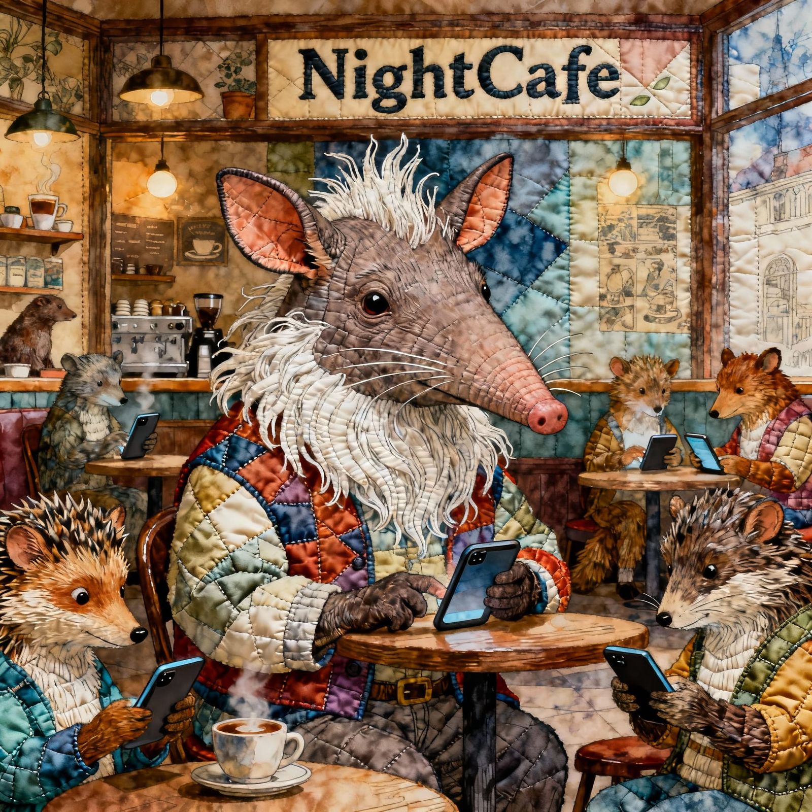 Anthropomorphic Animals Use Smartphones in Whimsical Coffee ...