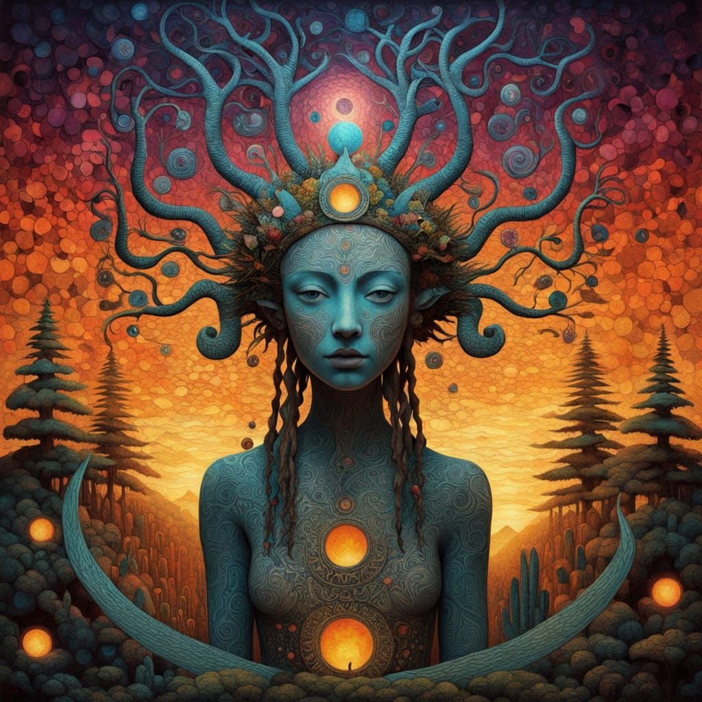 Mystical Shaman Unites Shattered Melodies Amidst Labyrinthin...