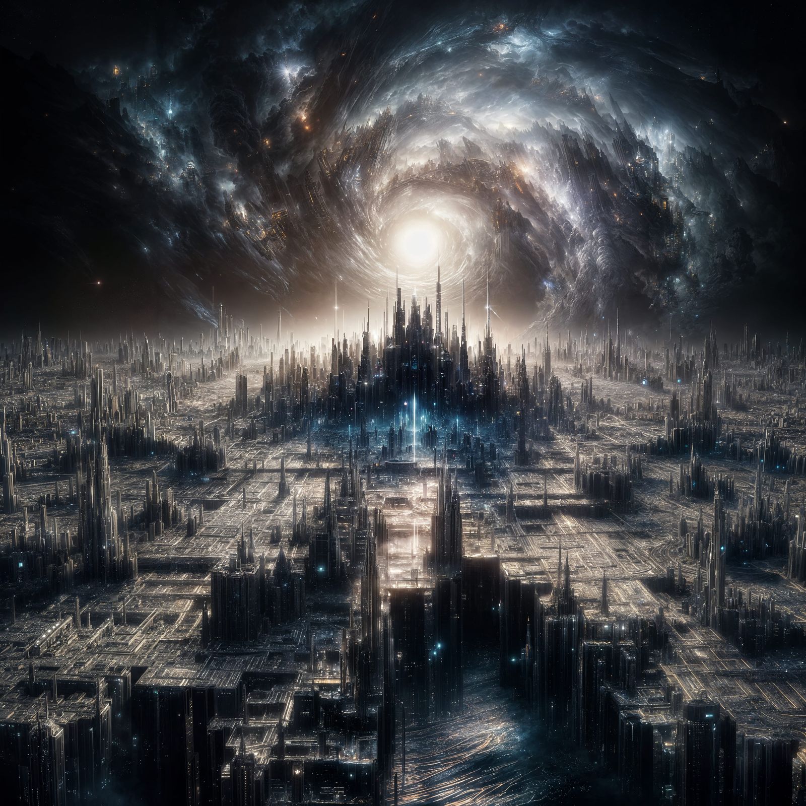 Artificial City in Deep Space: Maximalist Digital Painting