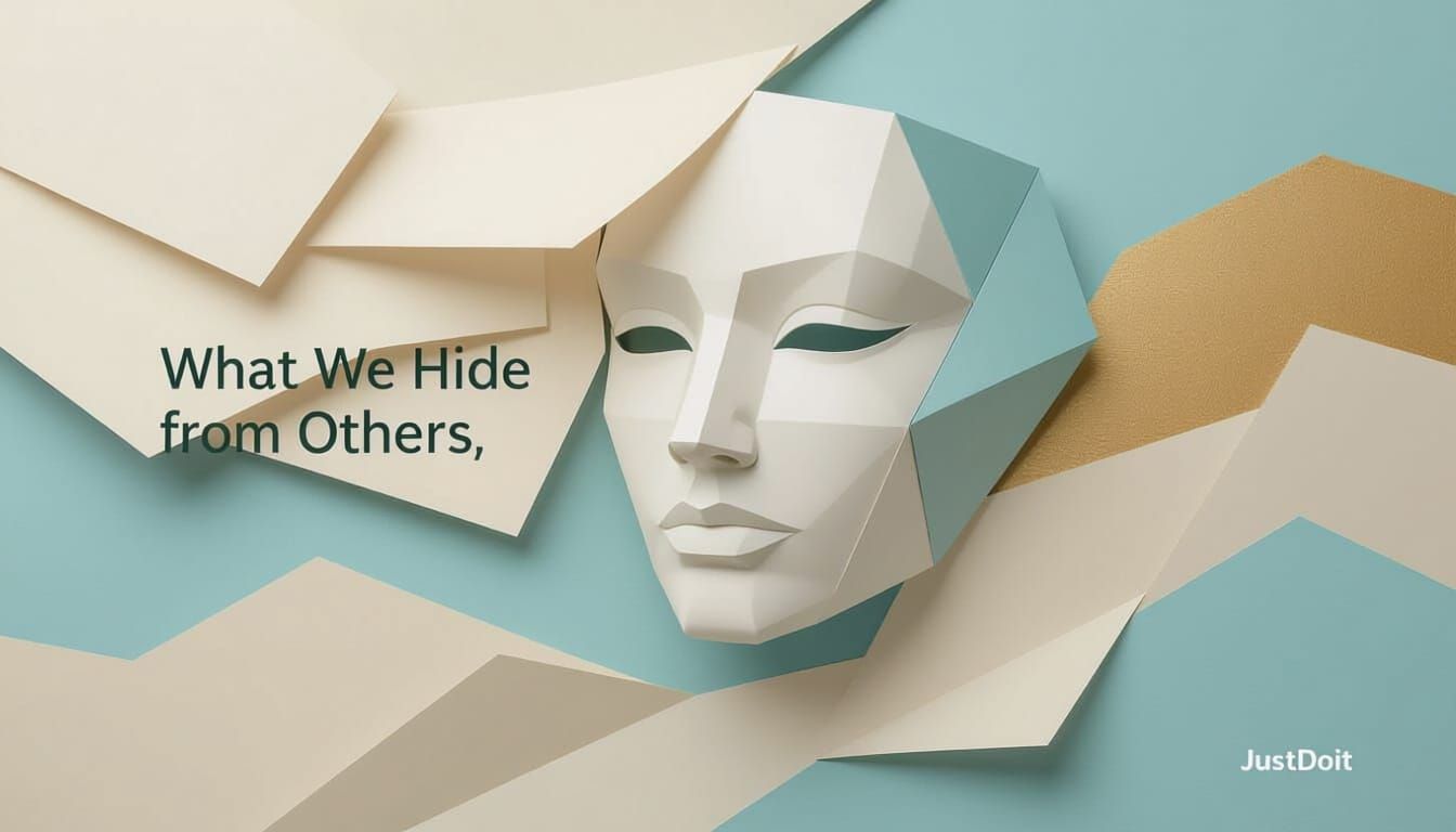 Abstract Origami Background Symbolizing Hidden Emotions