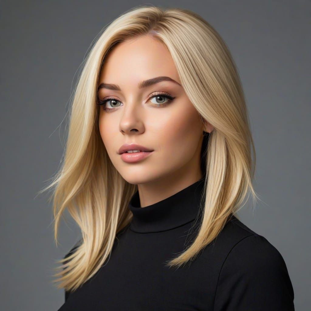 Abstract Portrait of Woman with Geometric Shapes