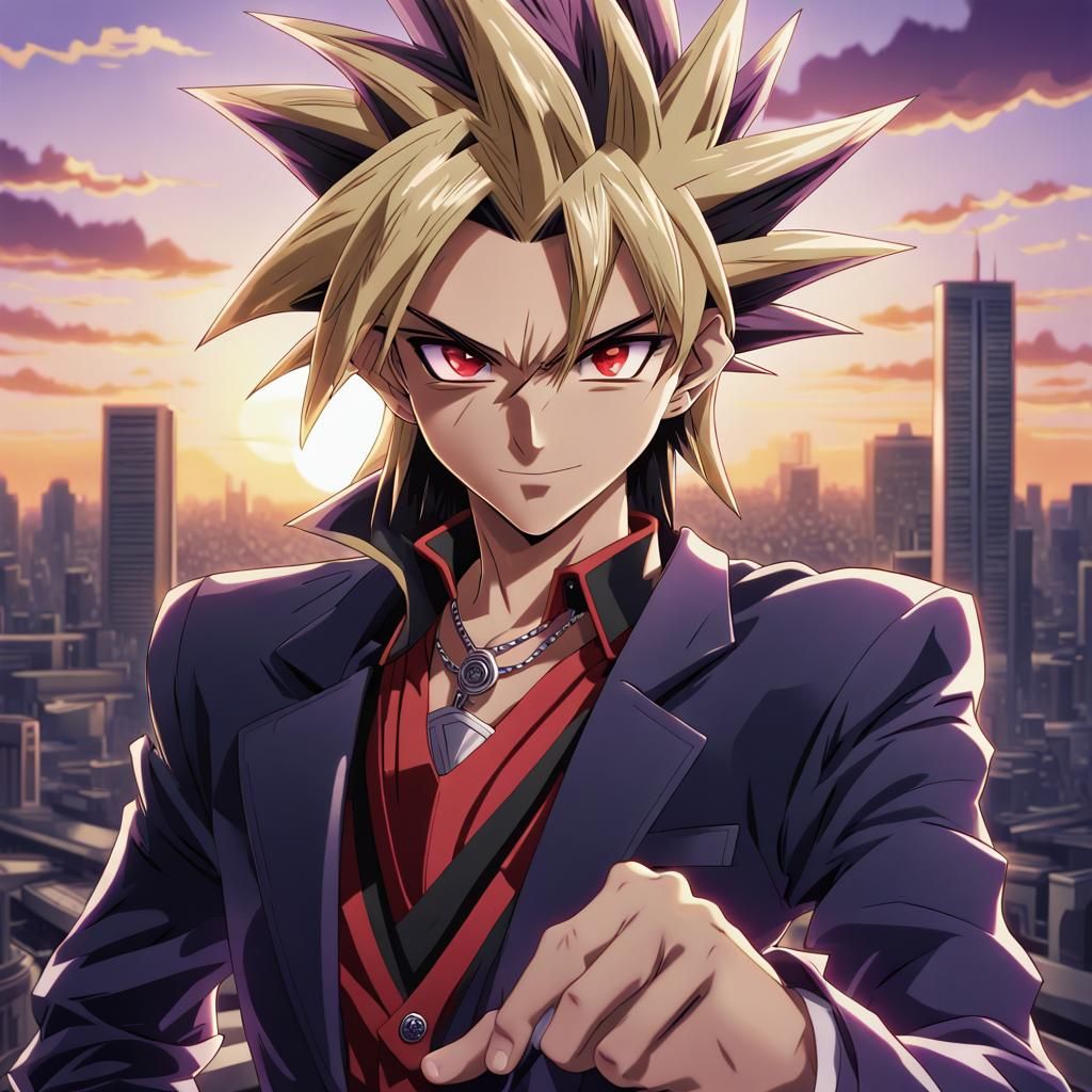 Yugi Muto - Determined to win the duel.