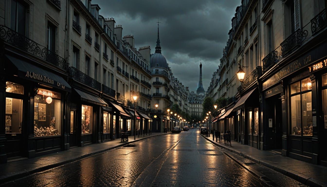 Dark Parisian Alleyway Unveils Macabre Horror Scene
