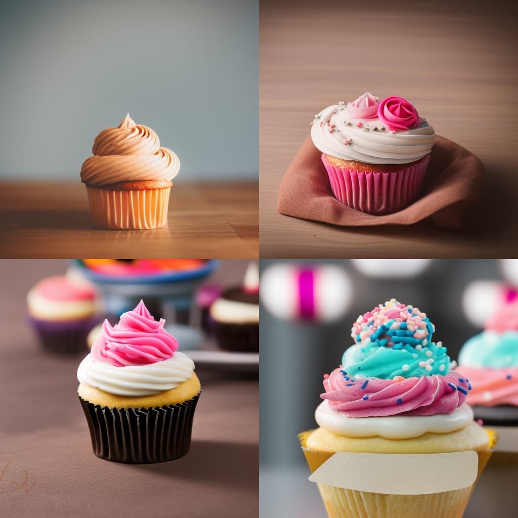 Delicious Cupcake in Professional Photography Style