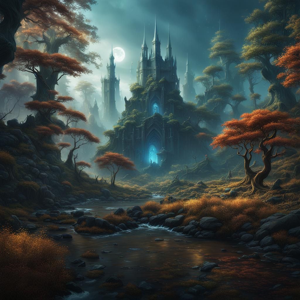 Mystical Forest: Detailed Fantasy Concept Art