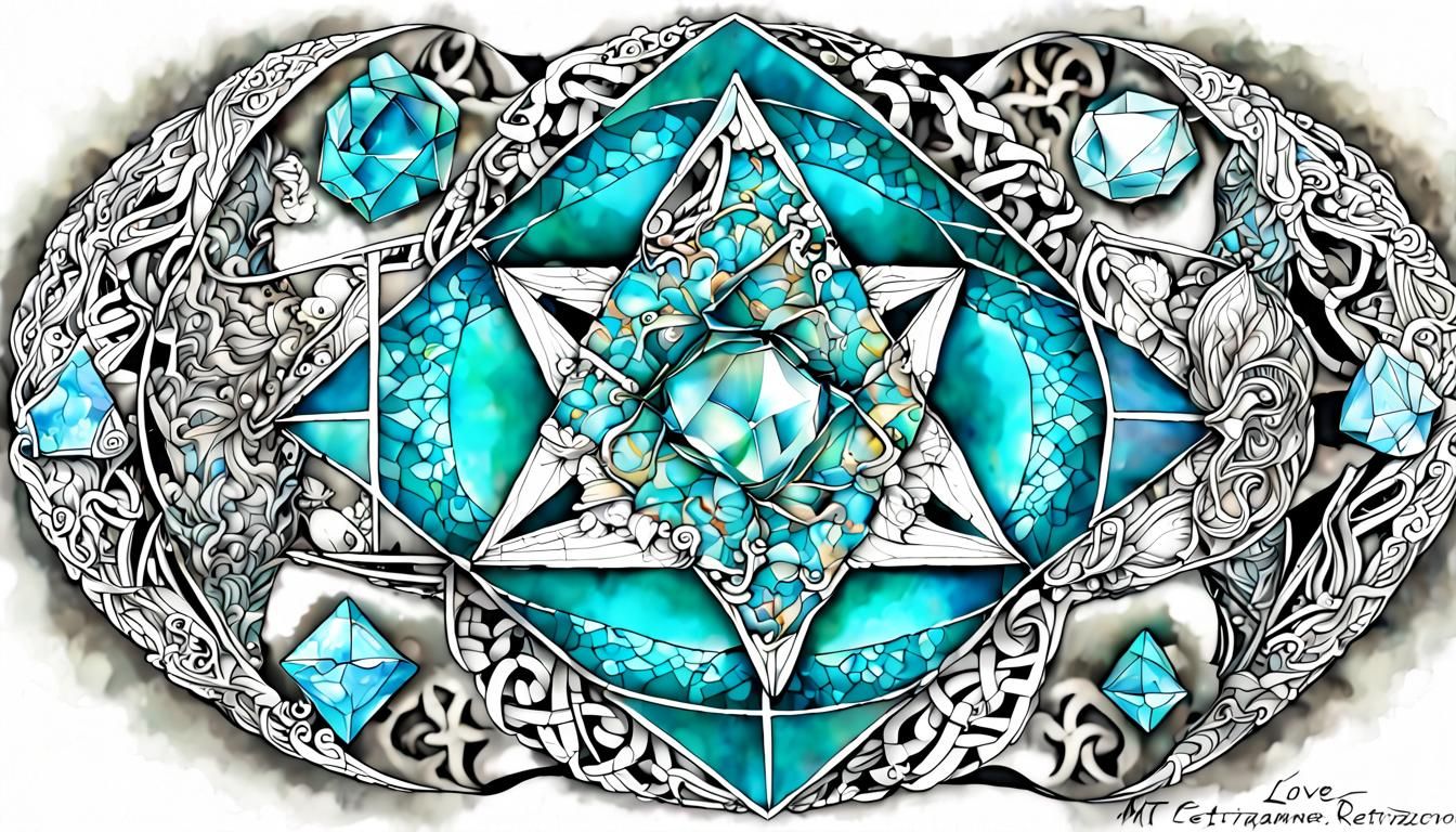 Quantum Celtic Zentangle with Metatronic Cube